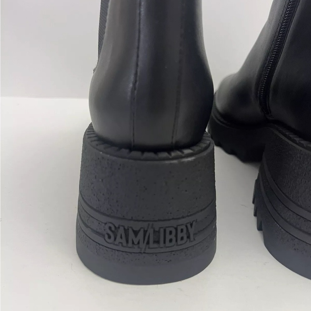 NWT! Sam & Libby Black Women's SIZE 10 Lennon Heeled Chelsea Boots - Picture 8 of 14